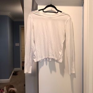 White long sleeve crop top